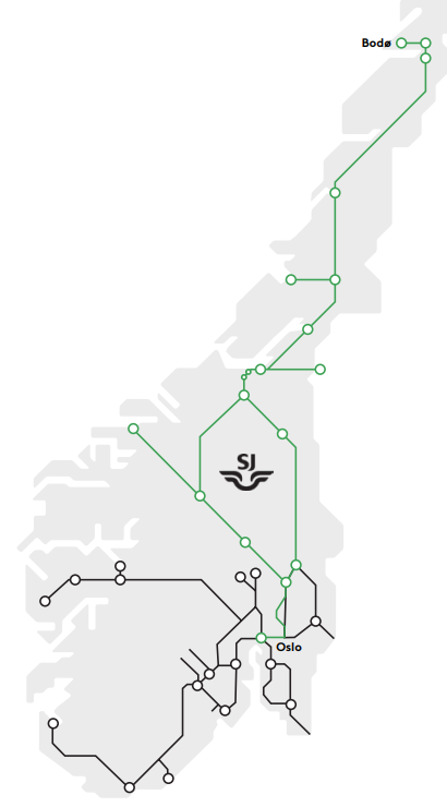 ベルゲン鉄道座席表